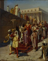 Triomftocht van Haman, 1875