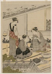 Vrouwen in een Theehuis, late jaren 1780