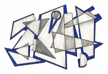 Abstracte blauwe geometrie