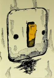 Abstract Geel gezicht