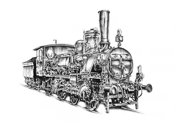Klassieke stoomlocomotief