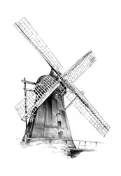 Schets van een Nederlandse windmolen