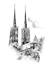Imposante gotische kathedraaltorens