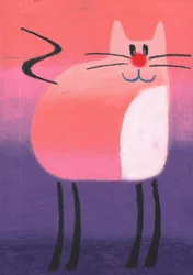 Blije roze kat