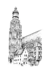 De toren van de historische stads kerk