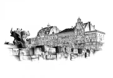 Schets van de historische stad