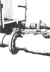 Detail van een industriële buis