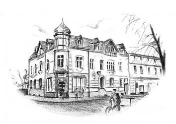 Tekening van de oude binnenstad