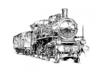 Krachtige stoomlocomotief