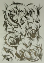 Surrealistisch mechanisch oog
