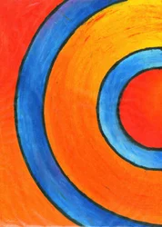 Levendige concentrische cirkels