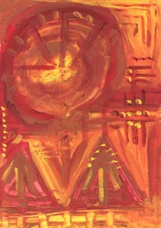 Levendige geometrische zon