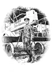 Vintage piloten-tweedekker