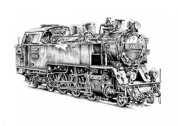 Vintage stoomlocomotief
