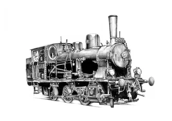 Vintage stoomlocomotief