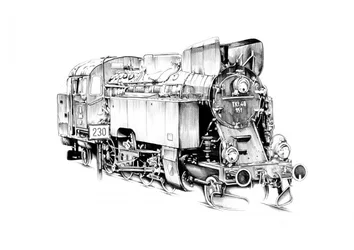 Vintage stoomlocomotief