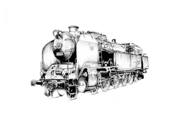 Vintage stoomlocomotief