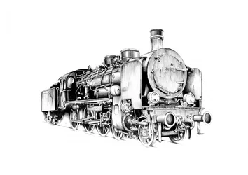 Vintage stoomlocomotief