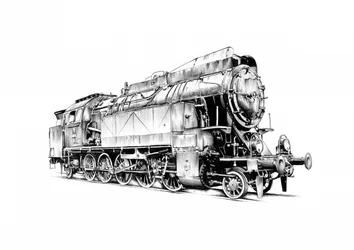 Vintage stoomlocomotief