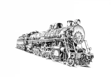 Vintage stoomlocomotief