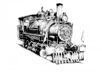 Vintage stoomlocomotief