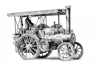 Vintage stoomtractor