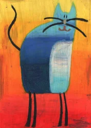 De eigenzinnige blauwe kat