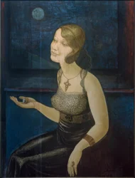 Maanacht (vrouw met sieraden)
