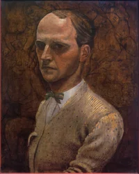 Zelfportret met vlinderdas