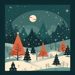 Kerstkaart in jaren 60 stijl 4