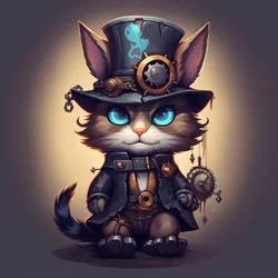 anthropomorfe schattige kat 1