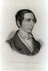 Portret van Carl Maria von Weber, Duitse componist