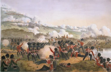 De grote aanval van de Gardes op de hoogten van de Alma tijdens de Krimoorlog, 1854