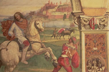 Man te paard, van het leven van St. Benedictus