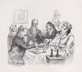 Lof van de kip uit De volledige werken van Béranger, 1836