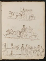 Studies van "een Londense Cabchauffeur", "een Cittadine Chauffeur - Genua", en "een Genuese Cittadine Stand", Gedateerd "26 Juni/61"