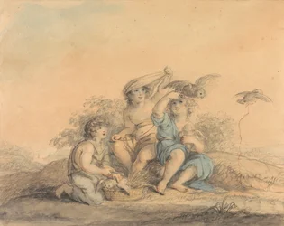 Kinderen met huisdieren uilen