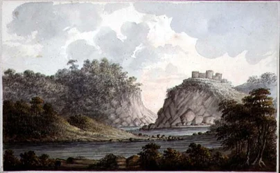 Landschap met een verwoest kasteel, c.1825