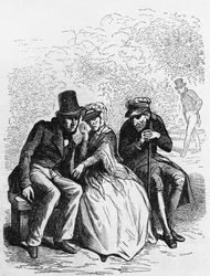 Illustratie voor Vader Goriot, roman van Honoré de Balzac (1799-1850) uit de meerdelige collectie getiteld Human Comedy, gravure door Laisne