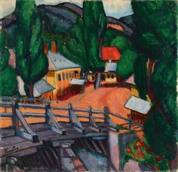 Landschap met een brug