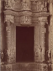 Binnen deur Sas Bahu Tempel, Gwalior