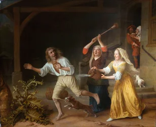 De uitwijzing van de verloren zoon uit het bordeel