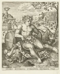 Herfst: Bacchus en de druivenoogst