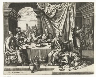 Maria Magdalena zalft de voeten van Christus