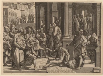 Apostelen Petrus en Johannes Genezen de Verlamde