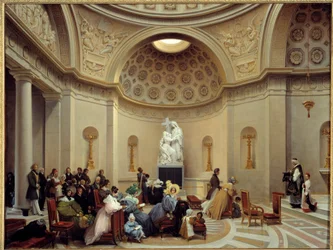 Ceremonie in de boetekapel in 1835 (Parijse kapel gelegen aan 29, rue Pasquier in het 8e arrondissement)