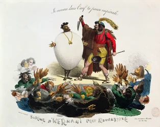 ‘Hernani Sublime, een romantisch gerecht’, karikatuur van Hernani van Victor Hugo (1802-85), ca. 1830