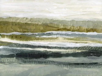 Gedempt gelaagd landschap