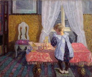 Ingrid in de woonkamer, Skjellerud