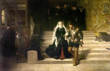 Maria, Koningin van Schotland, wordt naar haar executie geleid, 1871